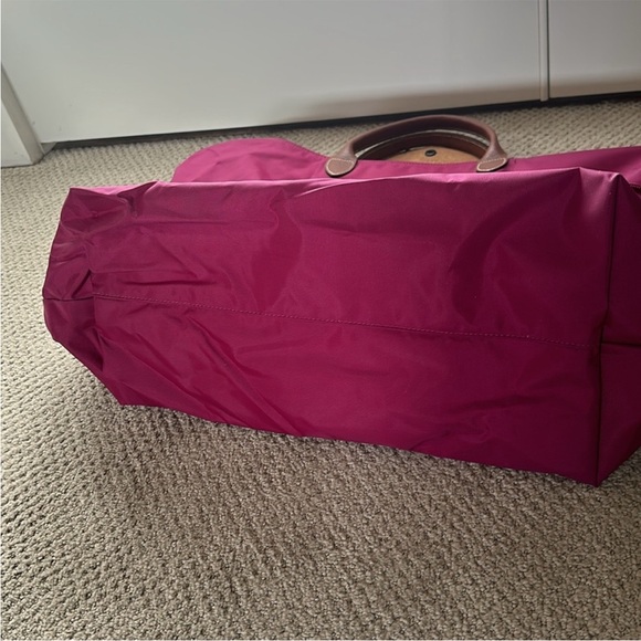 NWT Le Pilage extensible modele depose dahlia raspberry purple pink travel tote - Picture 10 of 15